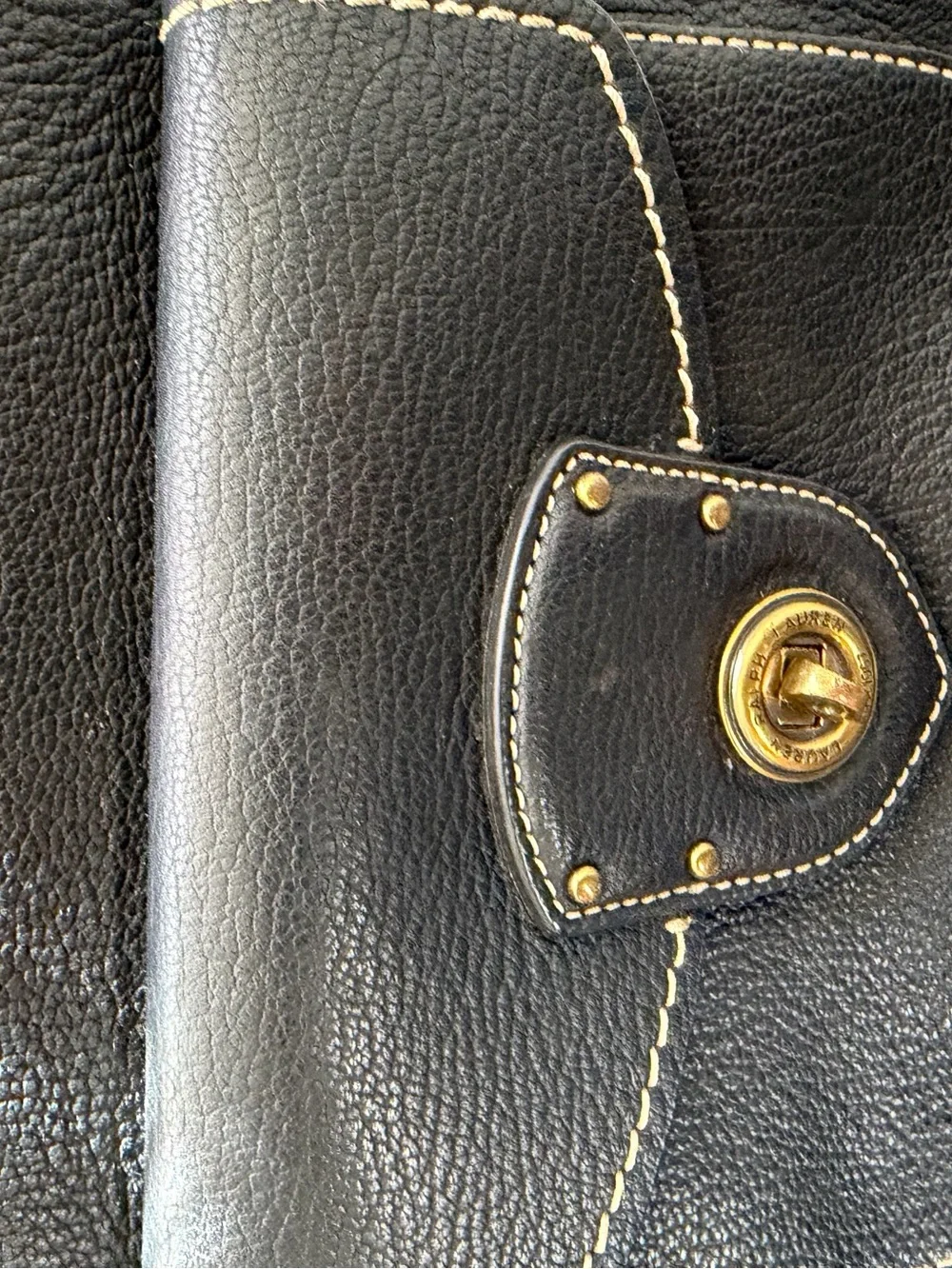 Equestrian Quiet Luxury Black Leather Backpack — Lauren Ralph Lauren